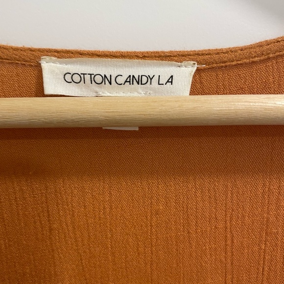 Cotton Candy LA cut out, tie front jumpsuit. Size M - Picture 3 of 6